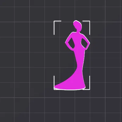 Mô hình người phụ nữ mặc váy dài