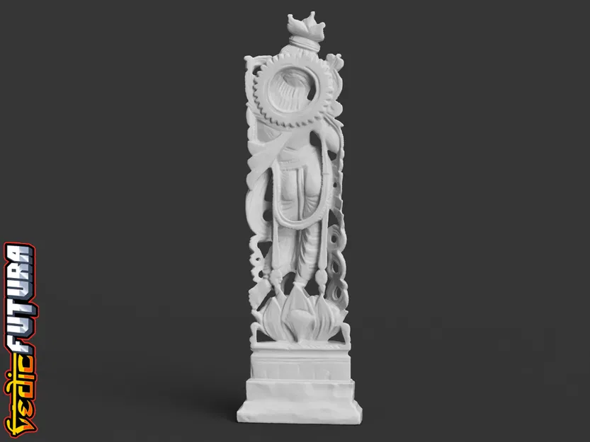 Tượng Krishna Thổi Sáo - Điêu Khắc Gỗ Đàn Hương - Image 4