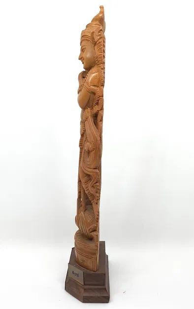 Tượng Krishna Thổi Sáo - Điêu Khắc Gỗ Đàn Hương - Image 5