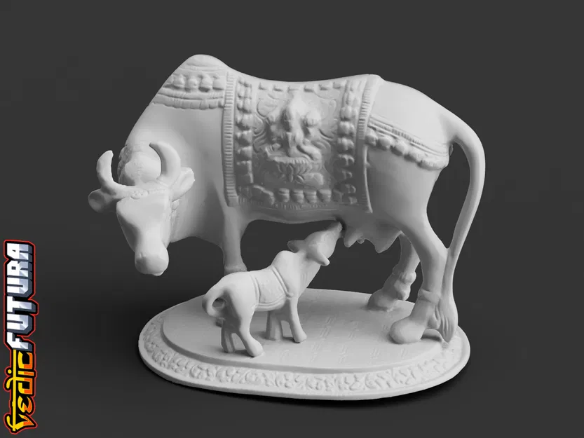 Bò Thần Cùng Bê Con - Image 1