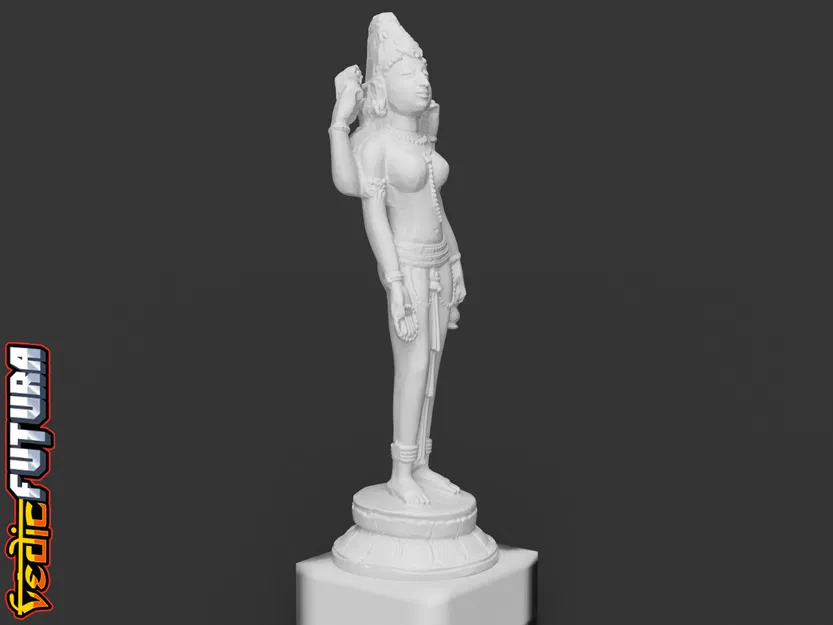 Devi cầm bình nước & sách - Image 3