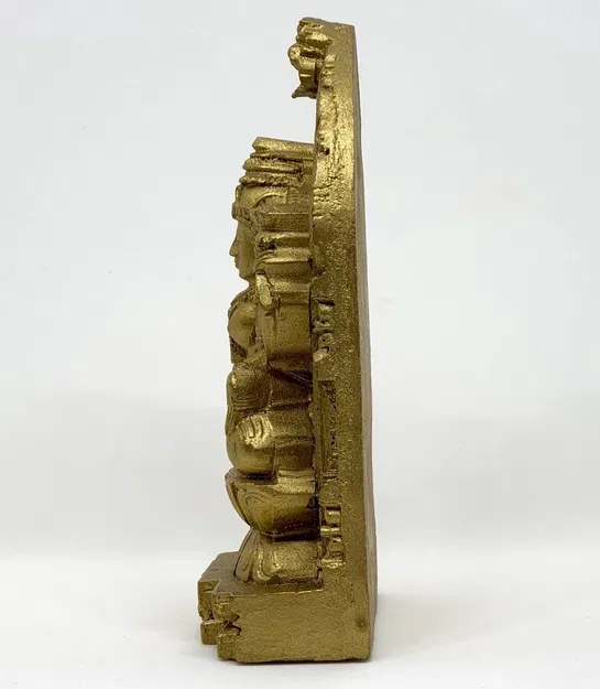 Tượng Nữ thần Lakshmi trên Ngai Hoa sen & Kirtimukham - Image 6