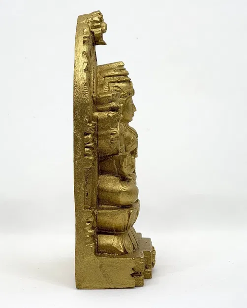 Tượng Nữ thần Lakshmi trên Ngai Hoa sen & Kirtimukham - Image 7