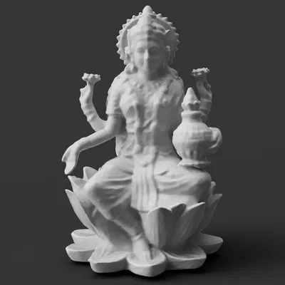 Lakshmi - Nữ thần May mắn, trên đài sen