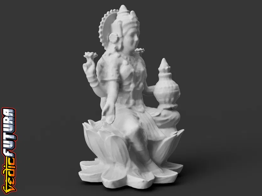 Lakshmi - Nữ thần May mắn, trên đài sen - Image 3