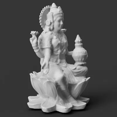 Lakshmi - Nữ thần May mắn, trên đài sen