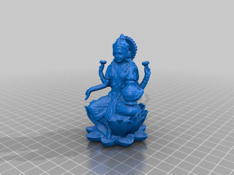 Lakshmi - Nữ thần May mắn, trên đài sen - Image 8