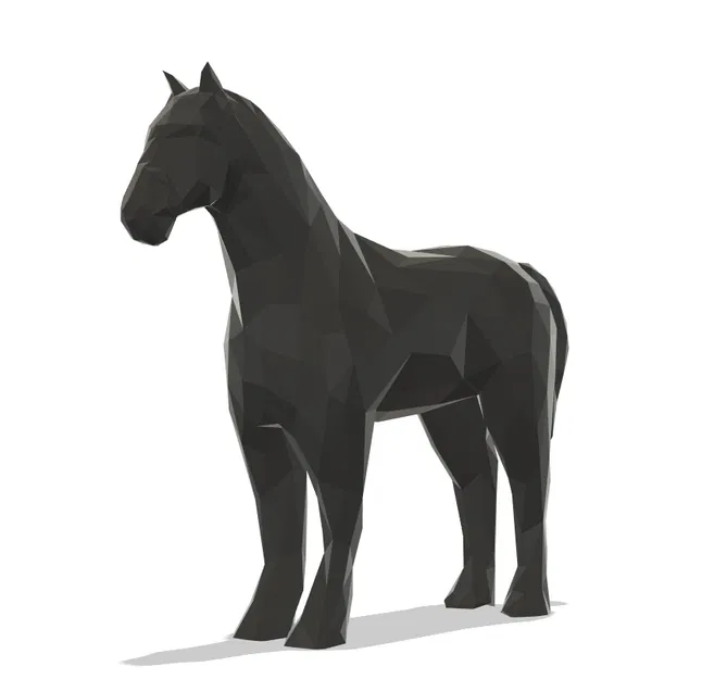 Ngựa Low Poly Dễ In - Image 1