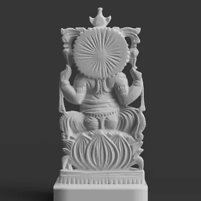 Ganesha Ngự Sen Vương Miện Trăng Lưỡi Liềm