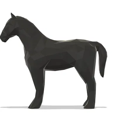 Ngựa Low Poly Dễ In
