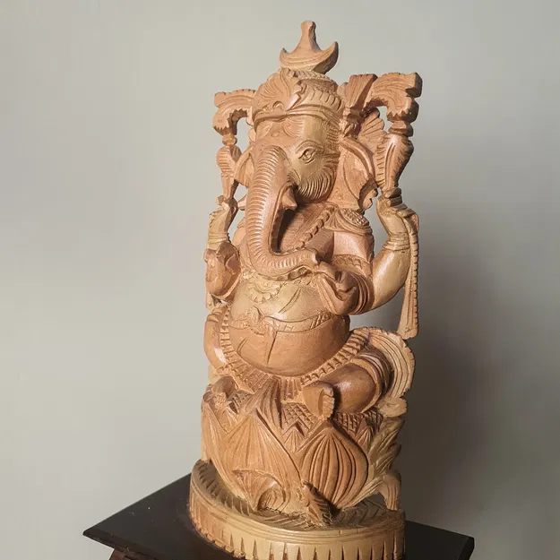 Ganesha Ngự Sen Vương Miện Trăng Lưỡi Liềm - Image 6