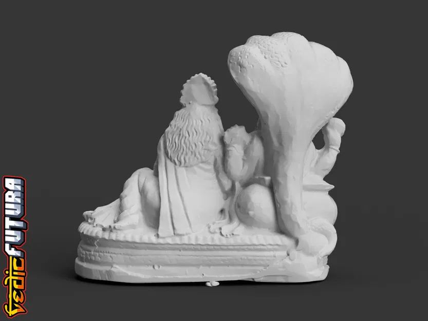 Vishnu & Lakshmi Tựa Lưng Trên Rắn Thần Shesha - Image 4