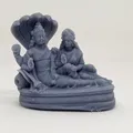 Vishnu & Lakshmi Tựa Lưng Trên Rắn Thần Shesha - Thumbnail 6