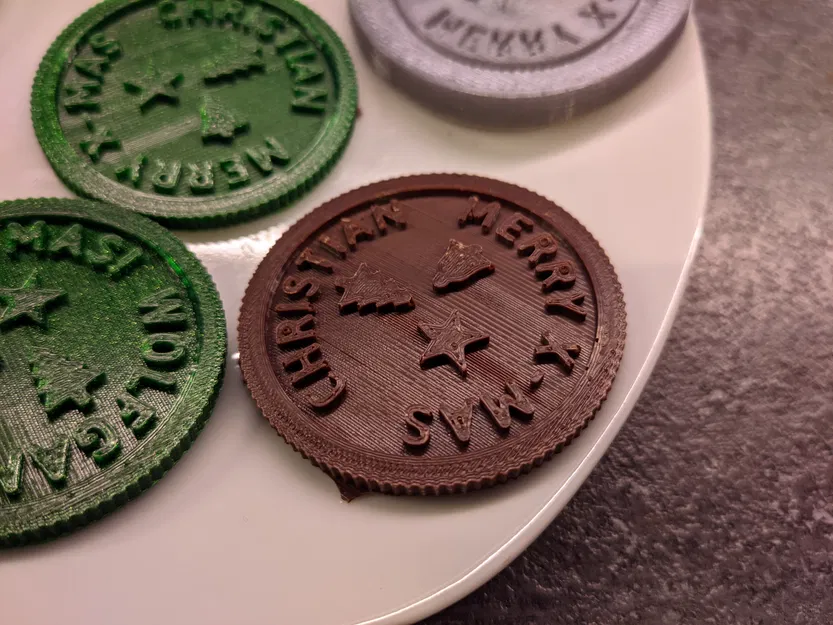 Đồng xu Giáng Sinh tùy chỉnh kèm khuôn sô cô la tùy chọn - Image 4