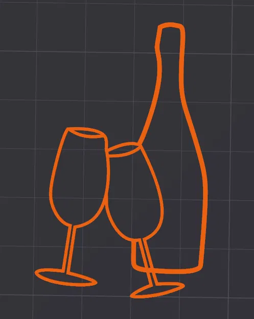 ly và chai chúc mừng - Image 1