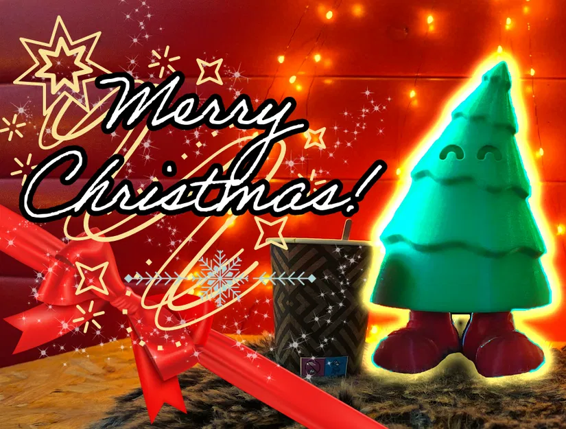 Chỉnh sửa mẫu in khổ lớn cho Cây thông Giáng sinh dễ thương có giày - Image 1