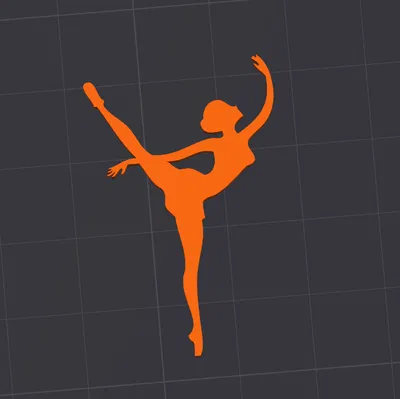 Mô hình 3D hình bóng vũ công