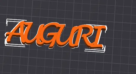 Mô hình chữ "auguri" - Image 1
