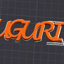 Mô hình chữ "auguri"