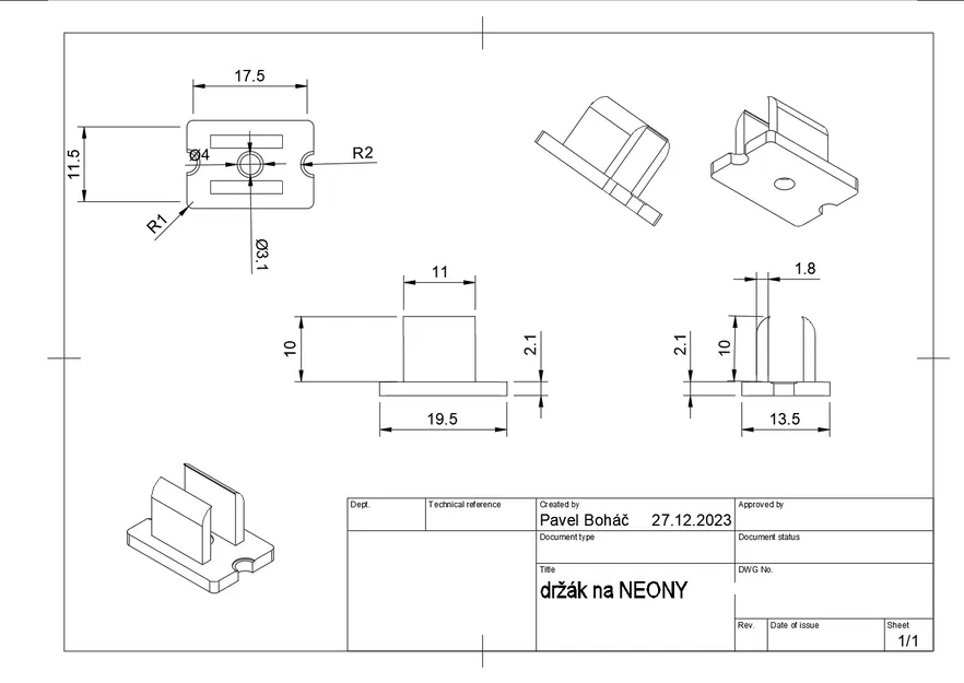 Kẹp Đèn Neon LED 12-24V - Image 2