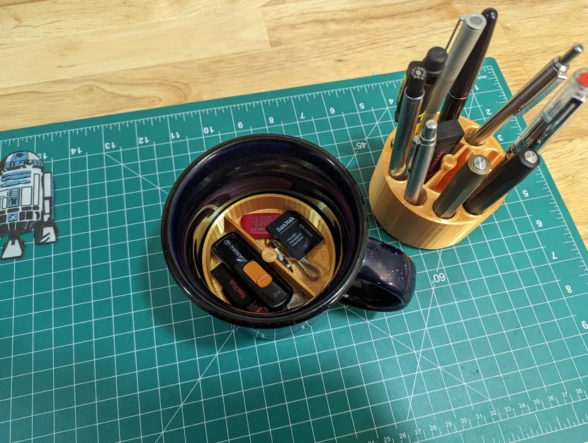 Kệ đựng ly cà phê có khay bí mật - Image 2