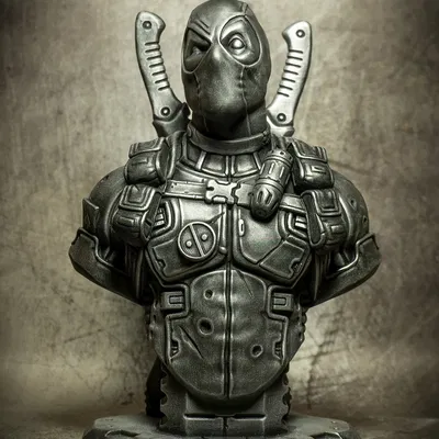 Tượng Bán Thân Deadpool (Bản Remaster Không Cần Hỗ Trợ) (STL)