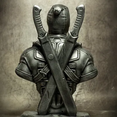 Tượng Bán Thân Deadpool (Bản Remaster Không Cần Hỗ Trợ) (STL)