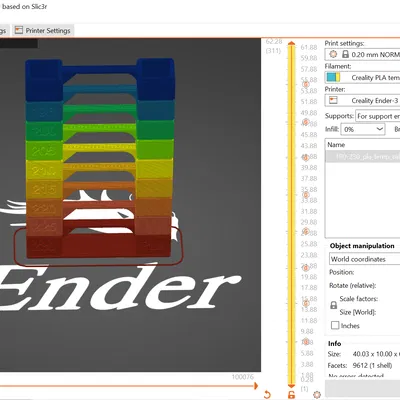 Tháp Nhiệt Độ PLA Ender 3