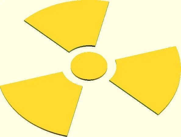 Biểu Tượng Phóng Xạ (Radioactive Trefoil - OpenSCAD) - Image 1