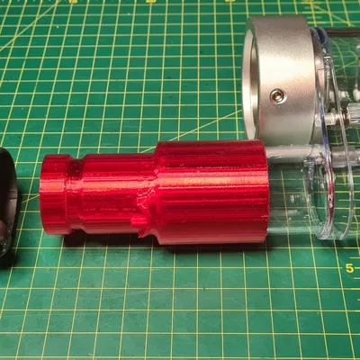 Khớp nối giữa chụp hút bụi CNC SainSmart và ống hút bụi Dyson