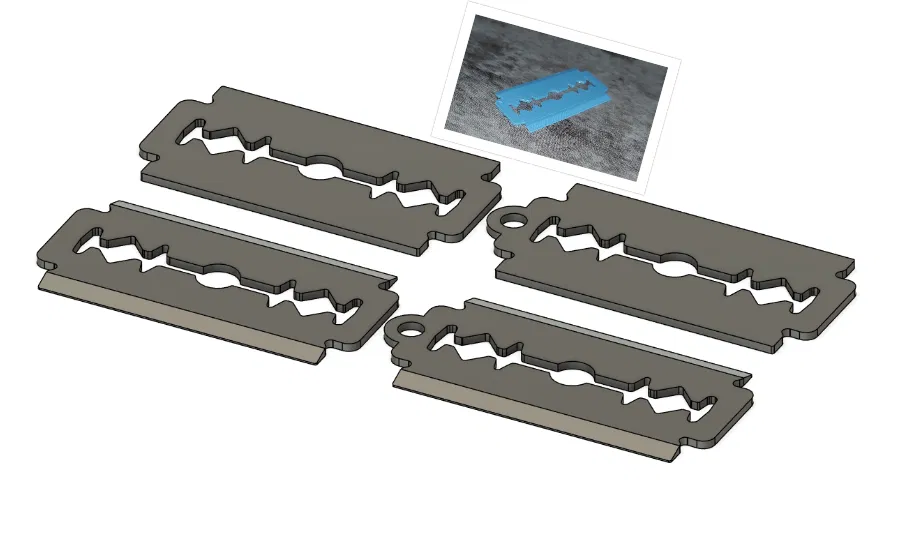 Móc Khóa / Trang Sức Hình Dao Cạo - Image 1