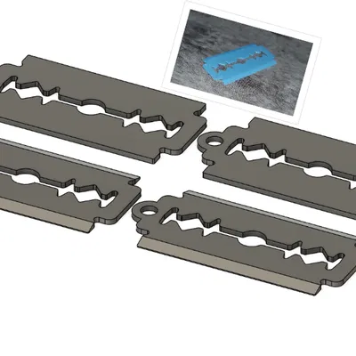 Móc Khóa / Trang Sức Hình Dao Cạo