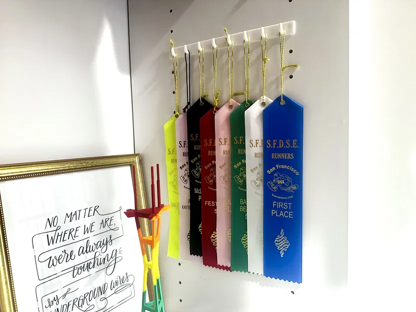 Dãy 8 móc treo cho lỗ ghim kệ California Closet - Image 1