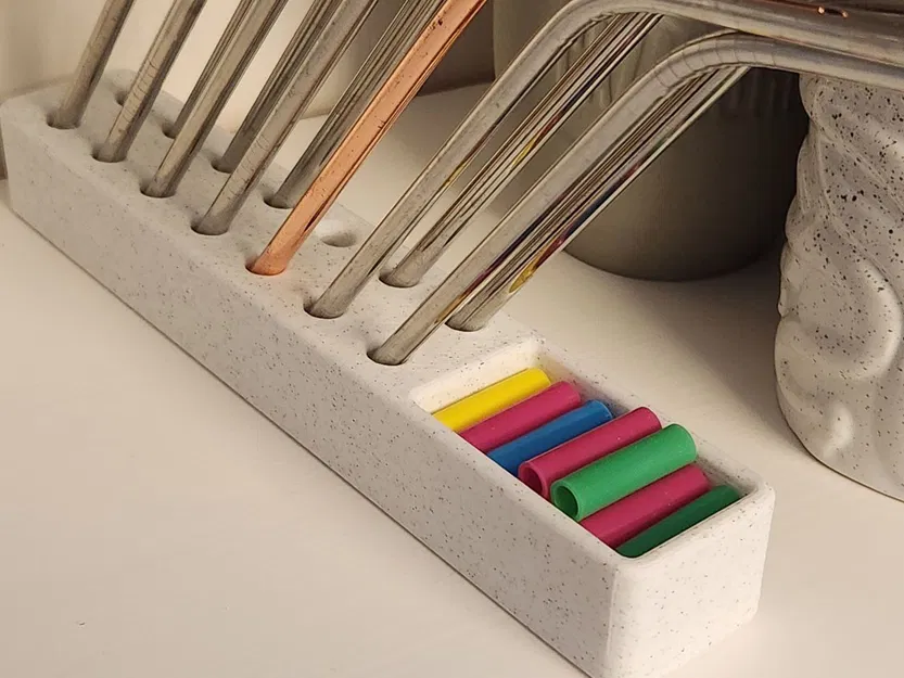 Chân đế/Hộp đựng ống hút kim loại - Image 3