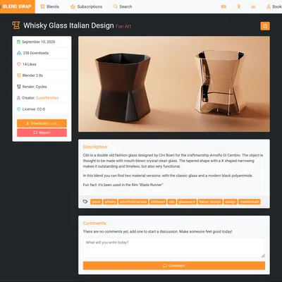 Ly Whisky Thiết Kế Kiểu Ý