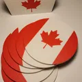Bộ đế lót ly cờ Canada có đế cắm - Thumbnail 1