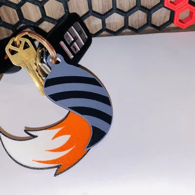 Móc Khóa Đuôi Gấu Mèo (Raccoon)