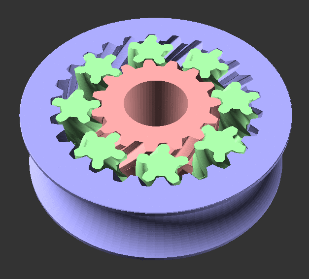 Ròng rọc / pully dạng ống có ổ bi bánh răng hành tinh v2 - Image 5