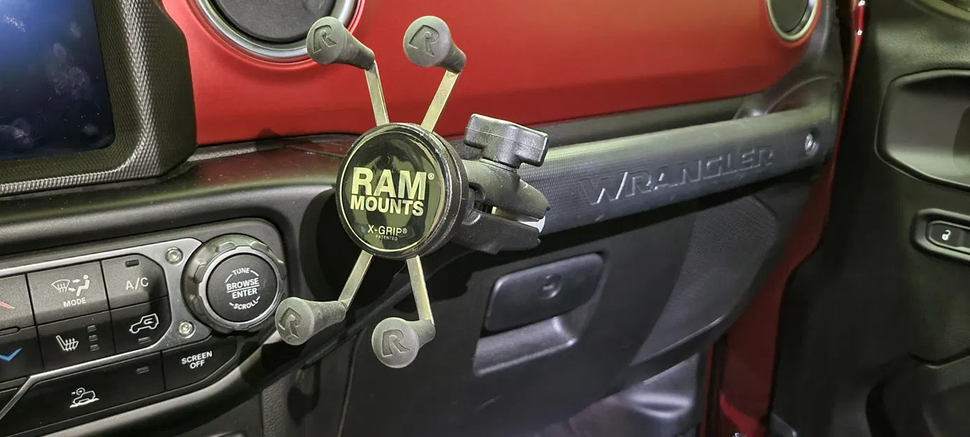 Giá đỡ RAM Ball 1 inch cho thanh nắm Jeep JL 2018+ - Image 4