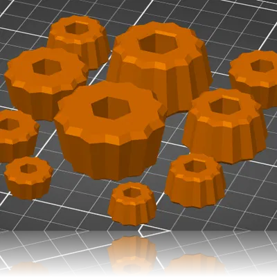 Núm vặn tay cho vít và đai ốc lục giác