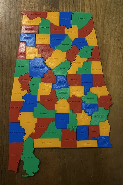 Bộ Xếp Hình Các Hạt Bang Alabama - Image 1