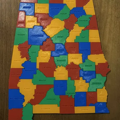 Bộ Xếp Hình Các Hạt Bang Alabama