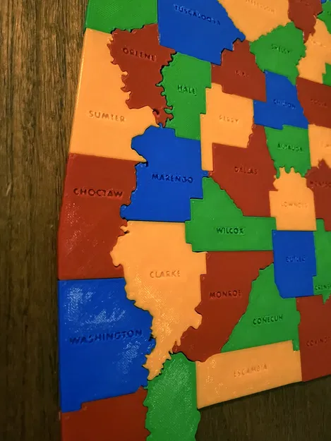 Bộ Xếp Hình Các Hạt Bang Alabama - Image 3