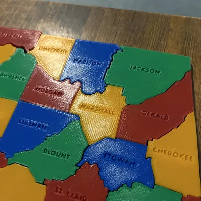 Bộ Xếp Hình Các Hạt Bang Alabama