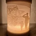 Lời Cầu Nguyện Cho IDF - Đèn Trà/Nến Votive Lithophane | מי שברך לחיילי צה״ל - Thumbnail 2