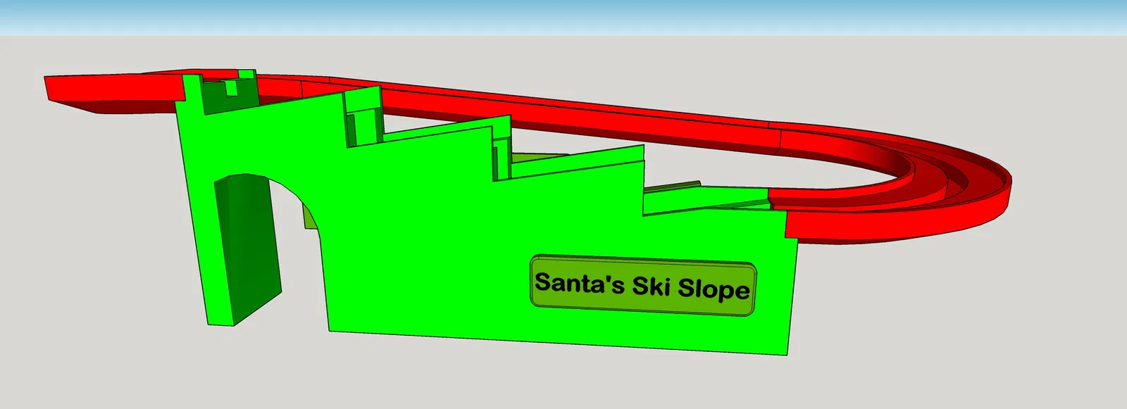 Mô hình Xe trượt tuyết & Cáp treo Giáng Sinh Zig-Zag - Image 1