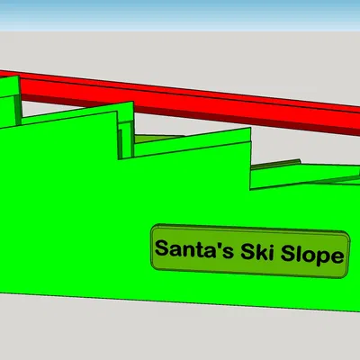 Mô hình Xe trượt tuyết & Cáp treo Giáng Sinh Zig-Zag