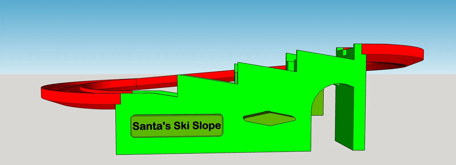 Mô hình Xe trượt tuyết & Cáp treo Giáng Sinh Zig-Zag - Image 2