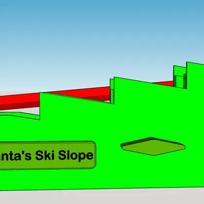 Mô hình Xe trượt tuyết & Cáp treo Giáng Sinh Zig-Zag