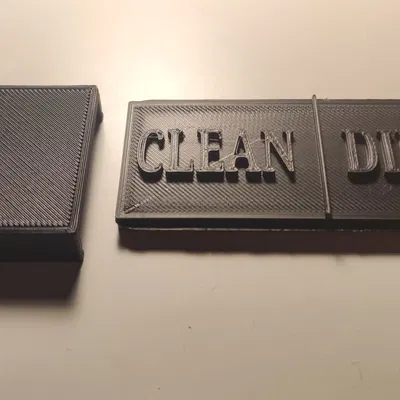 Nhãn Báo Chén Đĩa Sạch Hay Dơ Cho Máy Rửa Chén